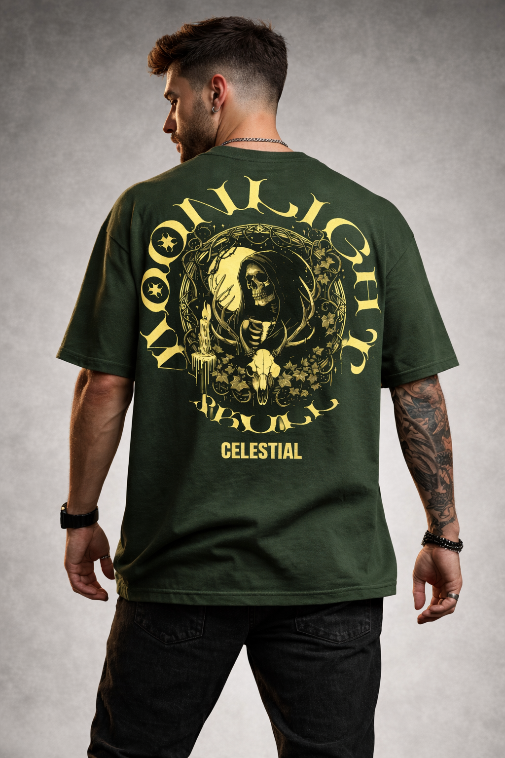 Green. Moonlight Skull