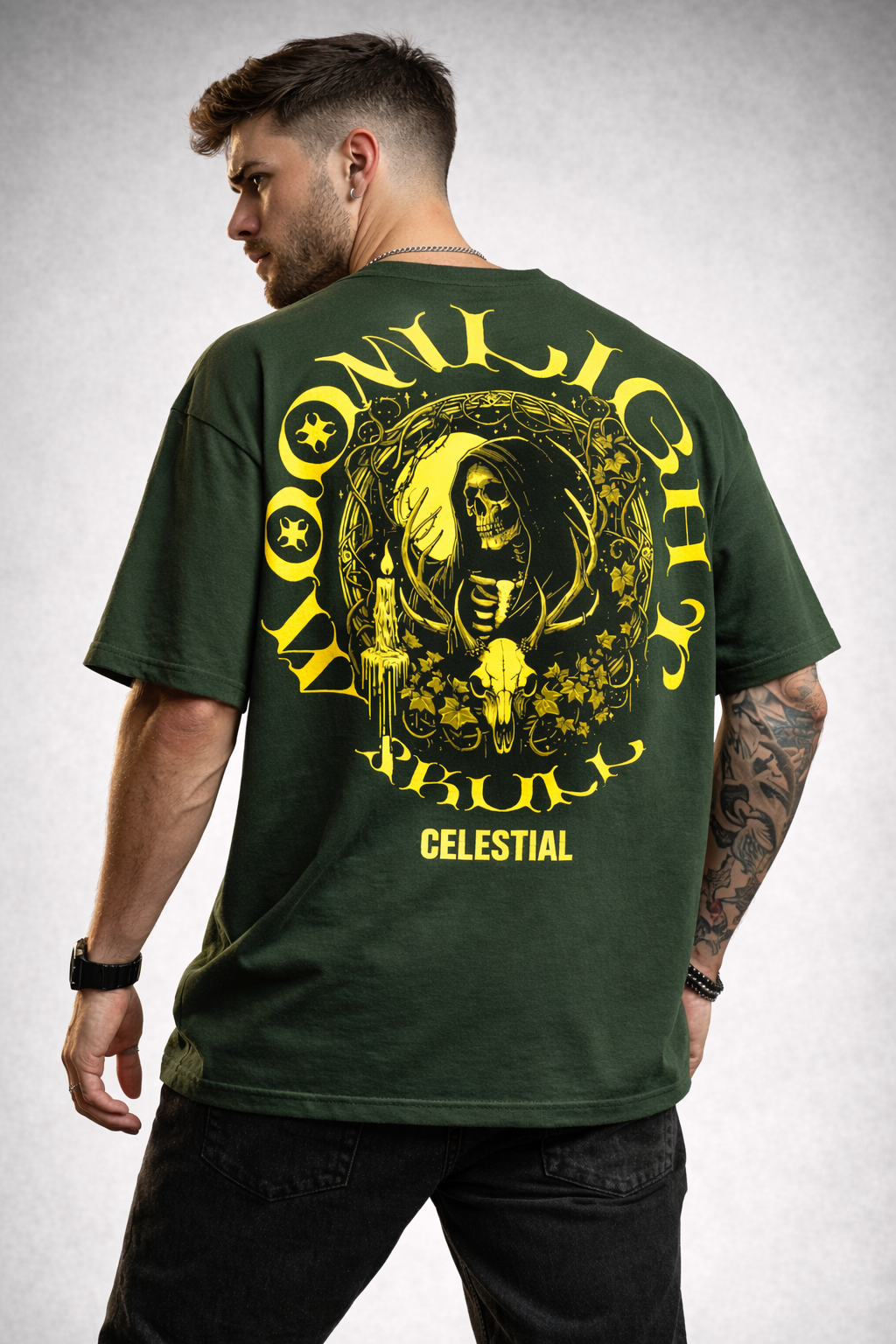 Green. Moonlight Skull