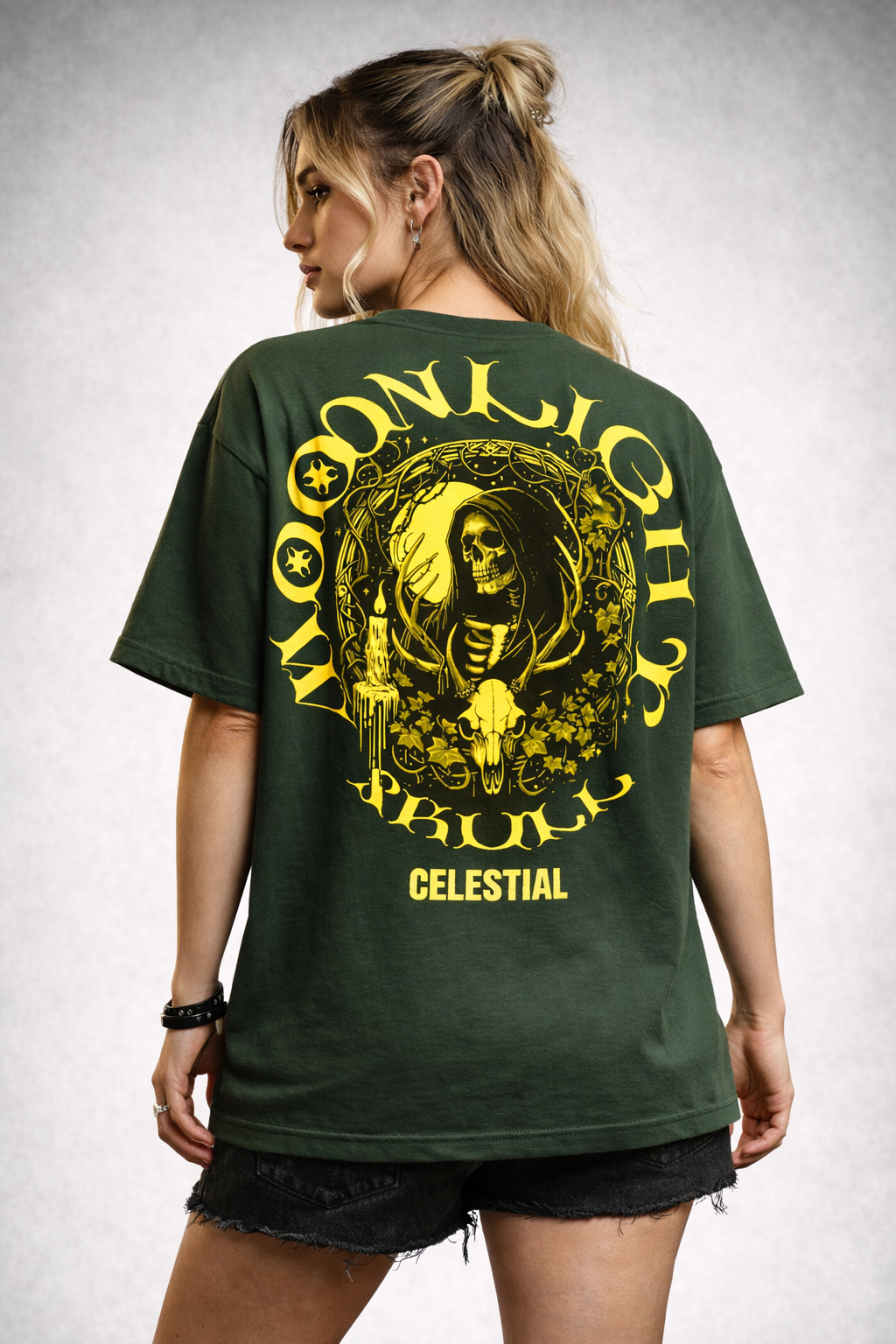 Green. Moonlight Skull