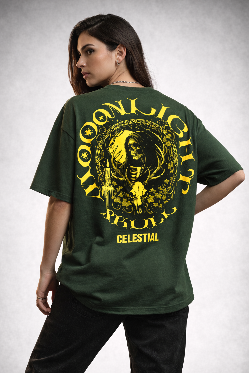 Green. Moonlight Skull