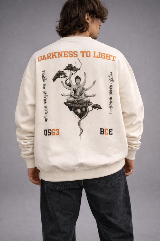 Buddha’s Enlightenment Sweatshirt – Off-White