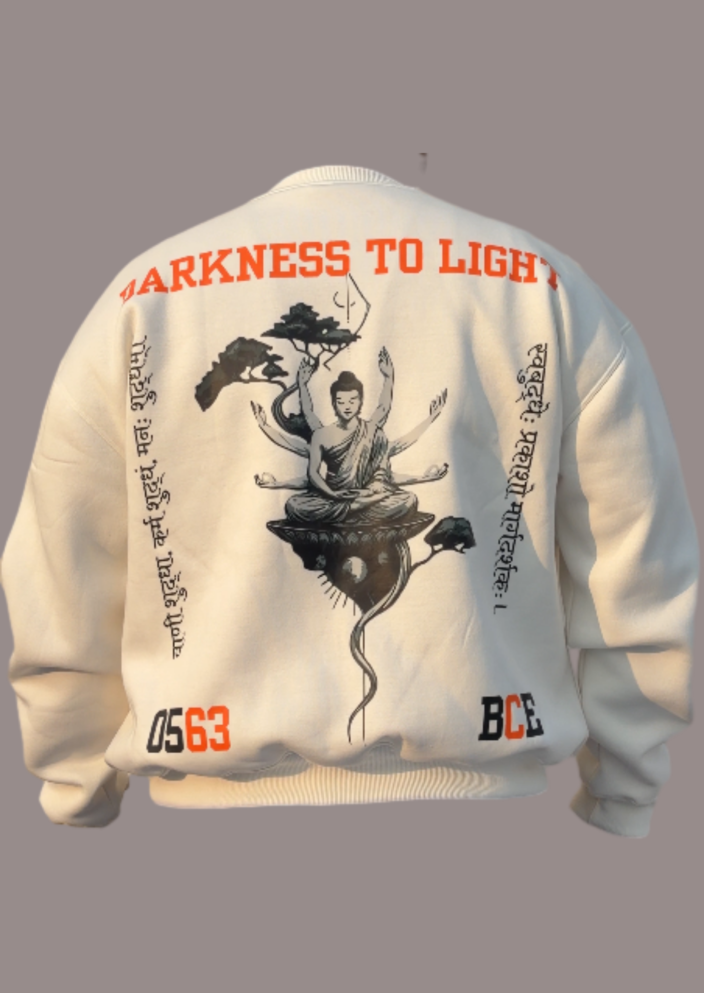 Buddha’s Enlightenment Sweatshirt – Off-White